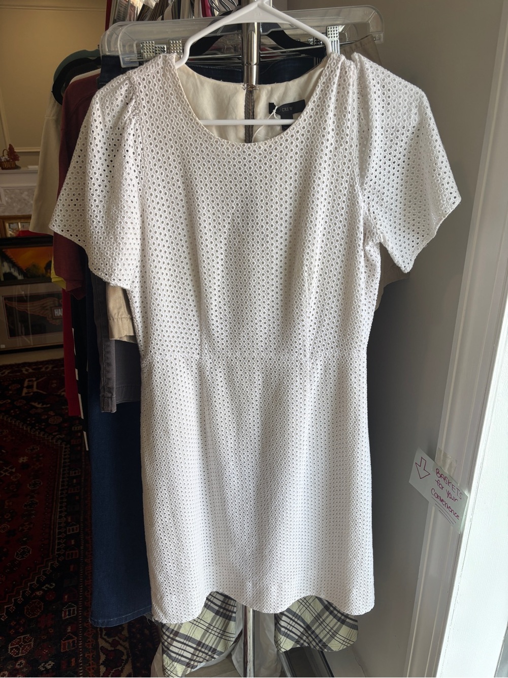 J. Crew White Eyelet Mini Dress